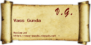 Vass Gunda névjegykártya